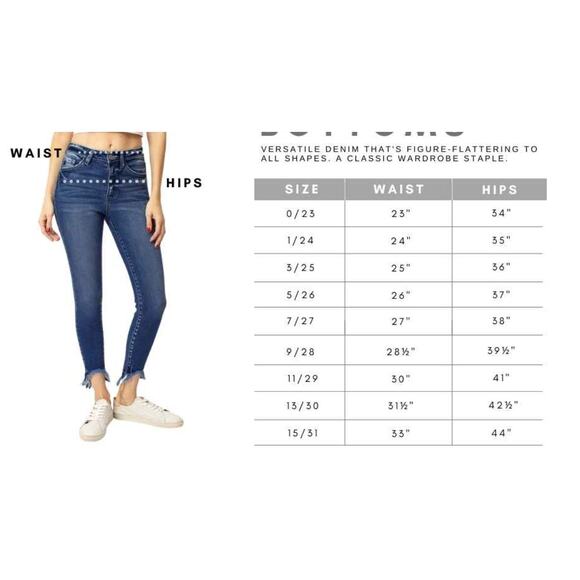 KanCan Jeans Womens Tan Denim Moto Straight Stretch Slim 13/30 - Picture 8 of 8